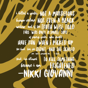 And now to go read more Nikki Giovanni poetry.
